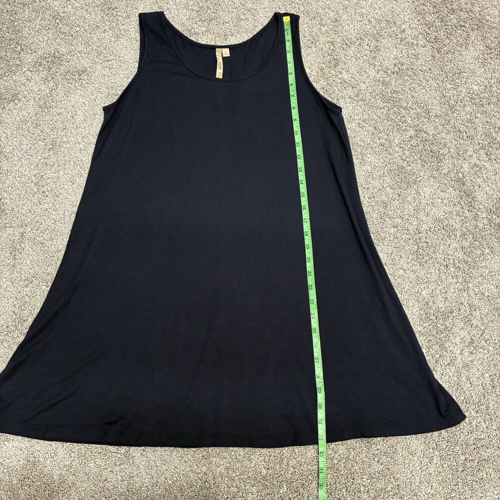 Comfy USA Sleeveless Swing Dress Size Large - Navy Blue Soft Stretchy Comfort - Picture 5 of 8